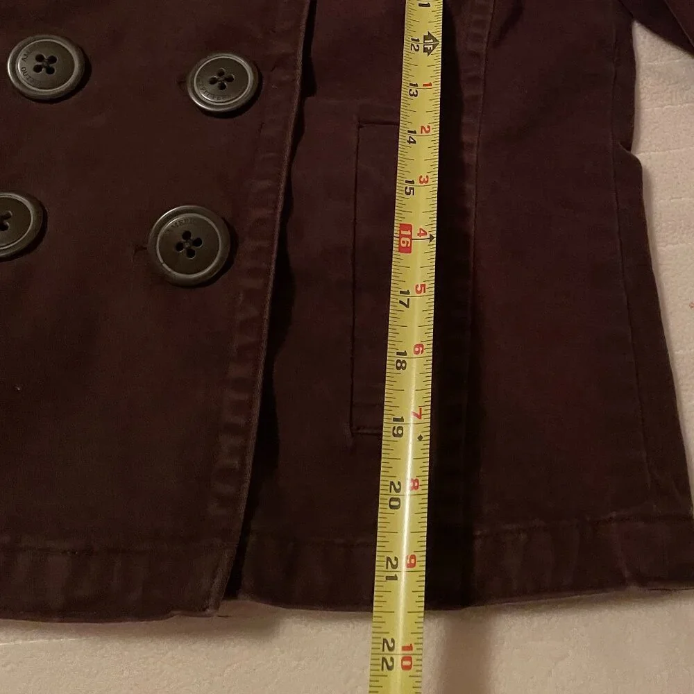 Rare VTG American Eagle Tailored Fit Chocolate Button Up Cotton Jacket / Shacket - Picture 15 of 16